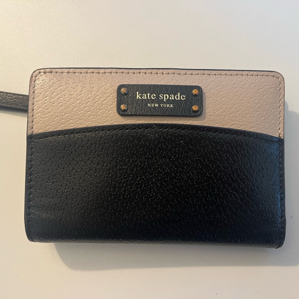 Kate Spade Black and Tan Leather Wallet
